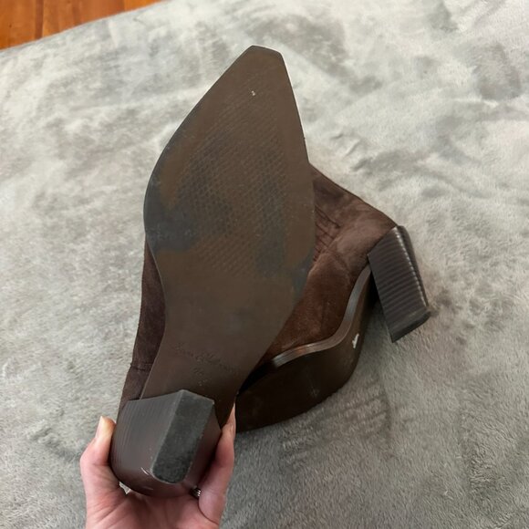 Sam Edelman Mandey Brown Suede Boots Women's 7.5 Western Cowboy Leather - Picture 3 of 6